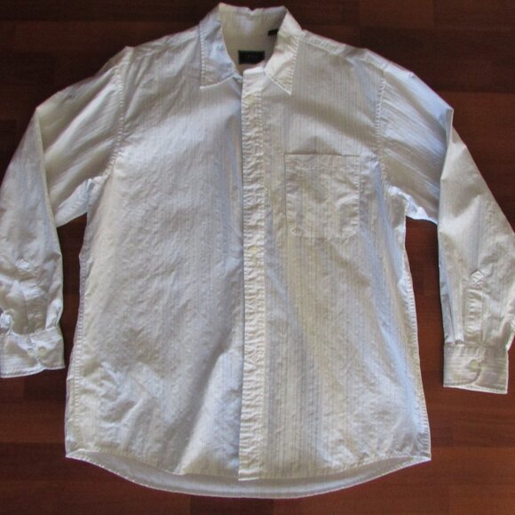 IZOD Jeans Heavy Cotton White Dress Shirt - Large - Picture 2 of 8